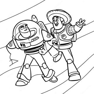 Pagina Da Colorare Di Woody E Buzz Lightyear In Avventura 11761-9217