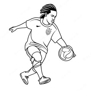 Pagine Da Colorare Di Ronaldinho Che Dribbla La Palla 19683-15555