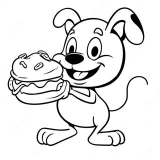 Pagina Da Colorare Di Wakko Warner Che Mangia Un Hot Dog 21773-17220