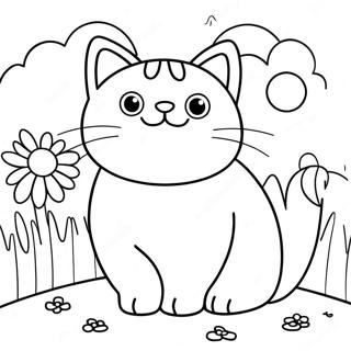 Pagina Da Colorare Di Un Carino Gatto Che Dorme In Poppy Playtime 21863-17287