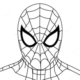 Faccia Di Spiderman Pagine Da Colorare