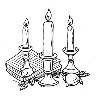 Pagina Da Colorare Accensione Candele Di Shabbos 23282-18387