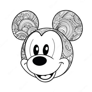 Faccia Di Micky Mouse Pagine Da Colorare