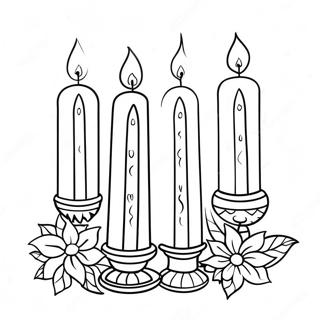 Pagina Da Colorare Di Candele Colorate Per Il Kwanzaa 2841-2265