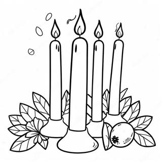 Pagina Da Colorare Di Candele Colorate Per Il Kwanzaa 2841-2266