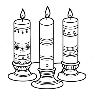 Pagina Da Colorare Di Candele Colorate Per Il Kwanzaa 2841-2267