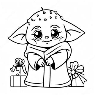 Baby Yoda Natale Pagine Da Colorare