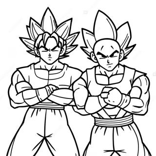 Goku E Vegeta Pagine Da Colorare