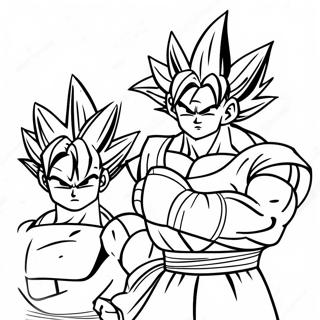 Pagina Da Colorare Di Goku E Vegeta In Posizione Dazione 30254-23908