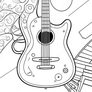 Pagina Da Colorare Della Chitarra 3030-2409