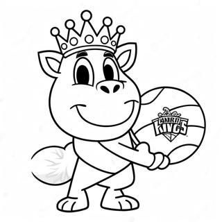 Pagina Da Colorare Della Mascotte Dei Sacramento Kings 33914-26821