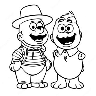 Pagina Da Colorare Di Burt E Ernie 37893-29966