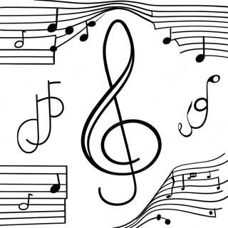 Foglio Di Note Musicali Pagine Da Colorare