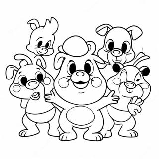 Pagina Da Colorare Di Porky Pig Divertente Con Amici 40664-32148