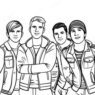 Pagina Da Colorare Dei Membri Della Band Big Time Rush 43404-34299