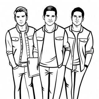 Pagina Da Colorare Dei Membri Della Band Big Time Rush 43404-34300