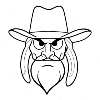 Yosemite Sam Nella Pagina Da Colorare Con Cappello Da Cowboy 44274-34993