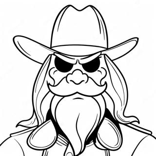 Yosemite Sam Nella Pagina Da Colorare Con Cappello Da Cowboy 44274-34996