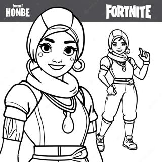 Pagina Da Colorare Imani Di Fortnite In Abbigliamento Colorato 48104-38036