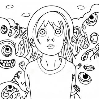 Junji Ito Pagine Da Colorare