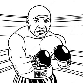 Pagina Da Colorare Mike Tyson Sul Ring 54784-43348