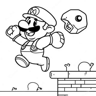 Pagina Da Colorare Di Mario 8 Bit Che Salta Sopra Goomba 5491-4367