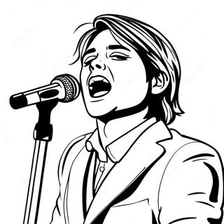 Gerard Way Che Canta Pagina Da Colorare 55124-43611