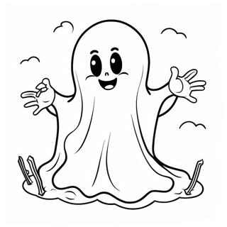 Pagina Da Colorare Fantasma Di Halloween Adorabile 59524-47137