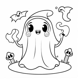 Pagina Da Colorare Fantasma Di Halloween Adorabile 59524-47138