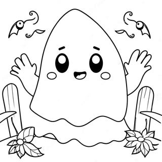 Pagina Da Colorare Fantasma Di Halloween Adorabile 59524-47139