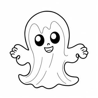 Pagina Da Colorare Fantasma Di Halloween Adorabile 59524-47140