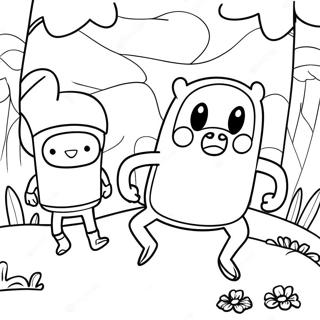 Pagina Da Colorare Dellavventura Emozionante Di Finn E Jake 611-491