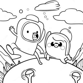 Pagina Da Colorare Dellavventura Emozionante Di Finn E Jake 611-492