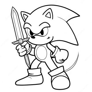 Pagina Da Colorare Di Sonic The Hedgehog Con Excalibur 61244-48478