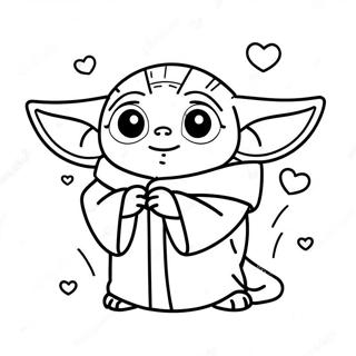 San Valentino Di Baby Yoda Pagine Da Colorare