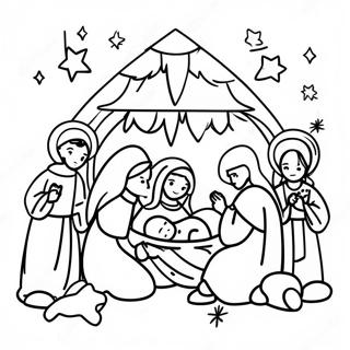 Presepe Con Bambino Gesu Da Colorare 64833-51301