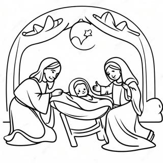 Presepe Con Bambino Gesu Da Colorare 64833-51303