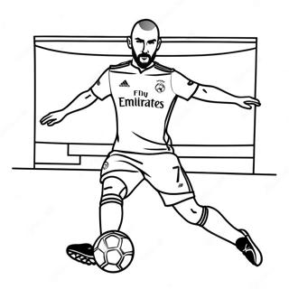 Pagina Da Colorare Di Karim Benzema Che Segna Un Gol 65524-51864