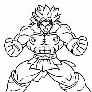 Pagina Da Colorare Di Broly In Posizione Di Battaglia 6651-5293