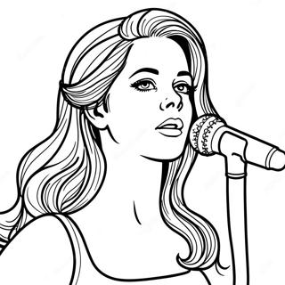 Pagina Da Colorare Di Lana Del Rey Che Canta Bellamente 68505-54209