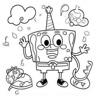 Spongebob Buon Compleanno Pagine Da Colorare