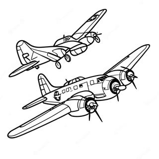 B-17 Bombardiere Pagine Da Colorare