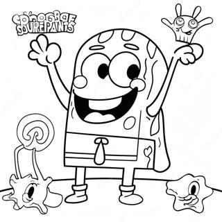 Pagina Da Colorare Di Spongebob Squarepants 910-739