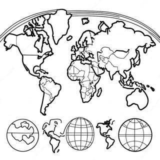 Pagina Da Colorare Della Mappa Del Mondo 9670-7784